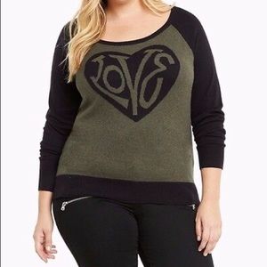 Torrid LOVE Heart Sweater
